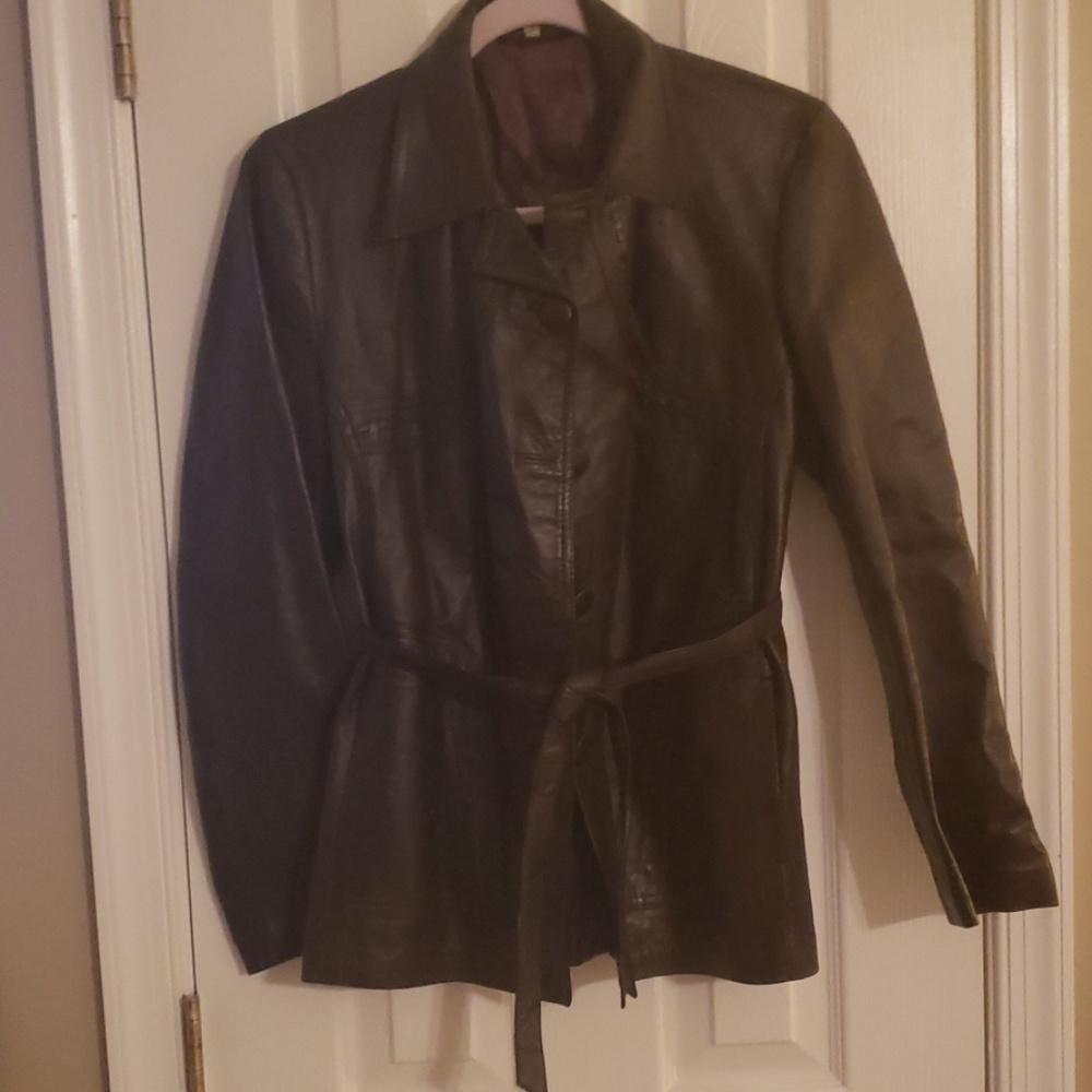Oxblood leather jacket